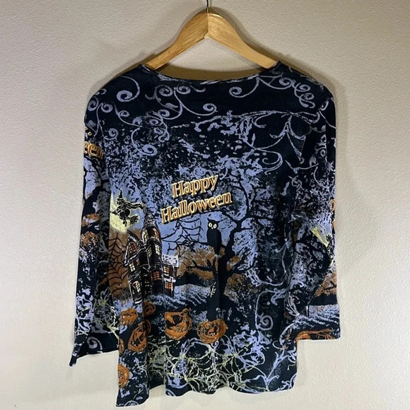 Vintage Halloween Women’s Embellished Knit Top Size Large Retro Y2K Whimsical - Picture 3 of 7